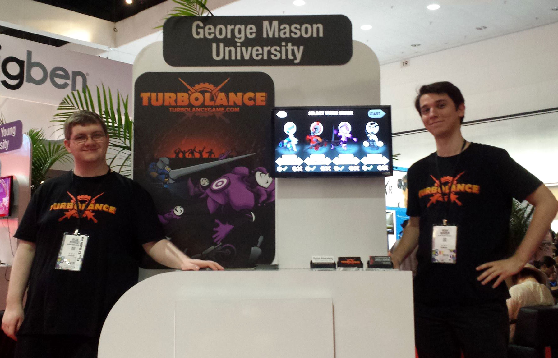 Ryan Kennedy and Noah Bowden, finalists representing Mason at E3.